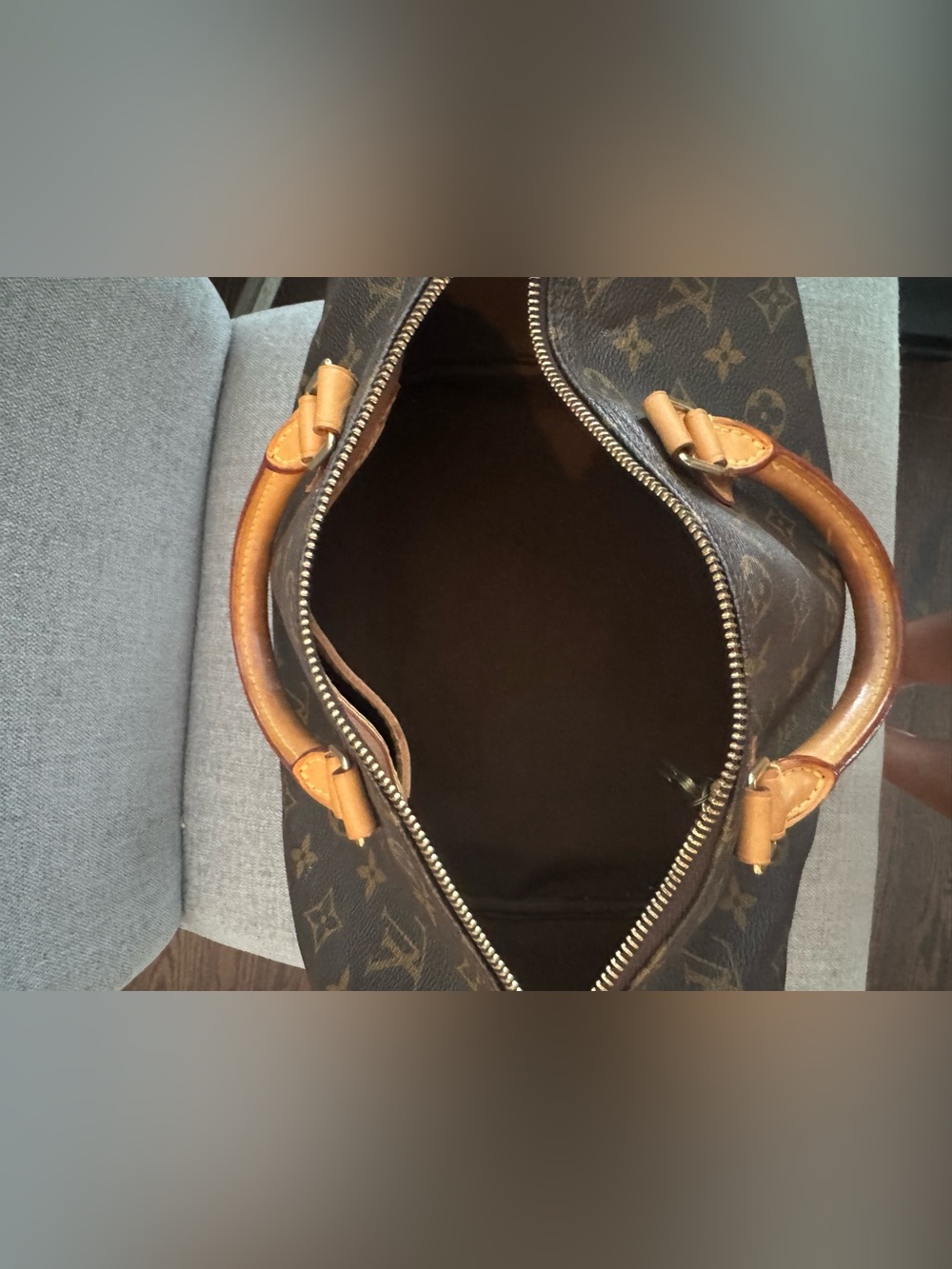 Louis Vuitton Speedy 30 Monogram Canvas Handbag SD4007 w/ Lock & Key - Picture 6 of 16